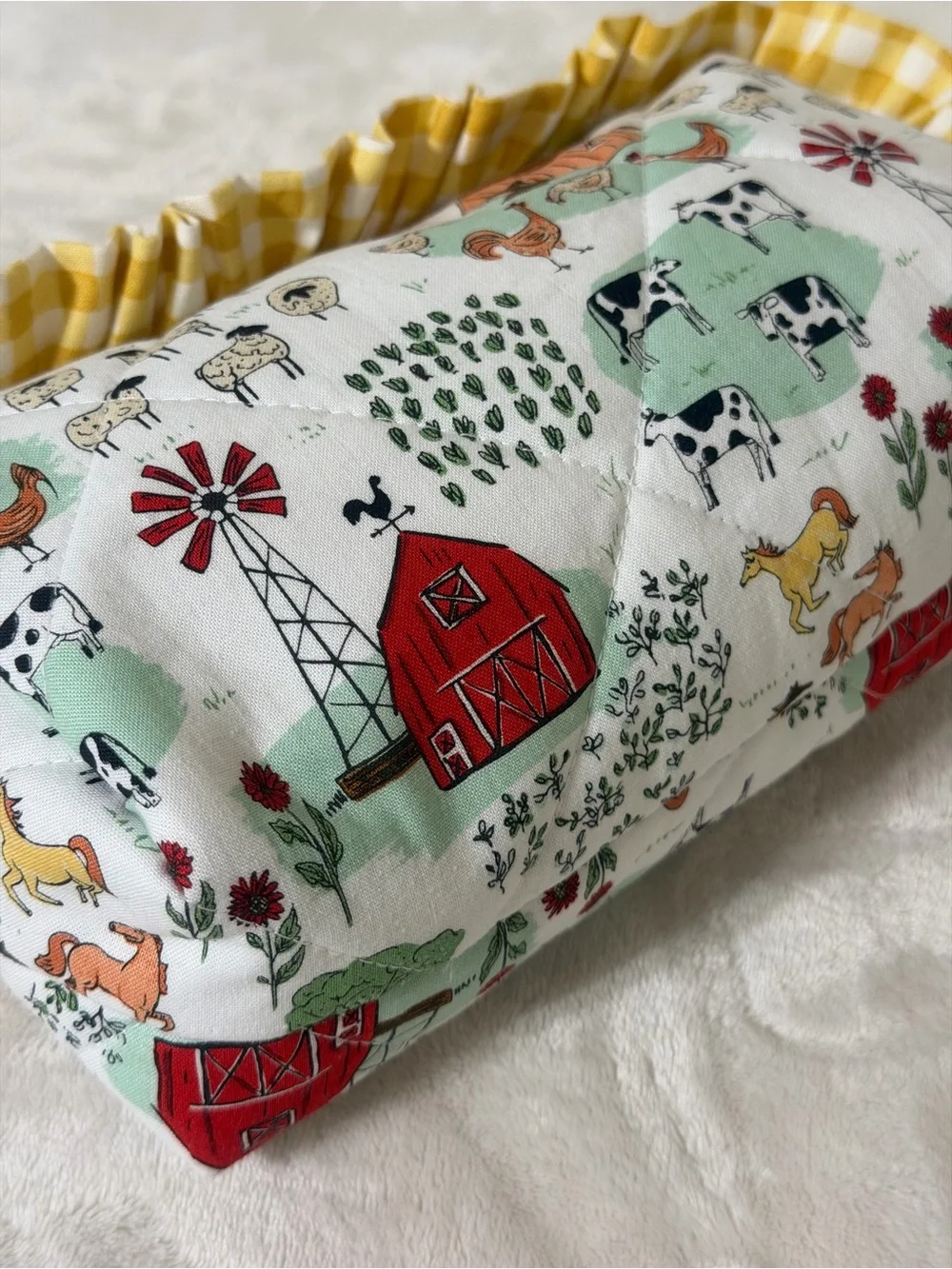 Handmade Pampers Wipes Pouch in “Child of God” Embroidered Handle